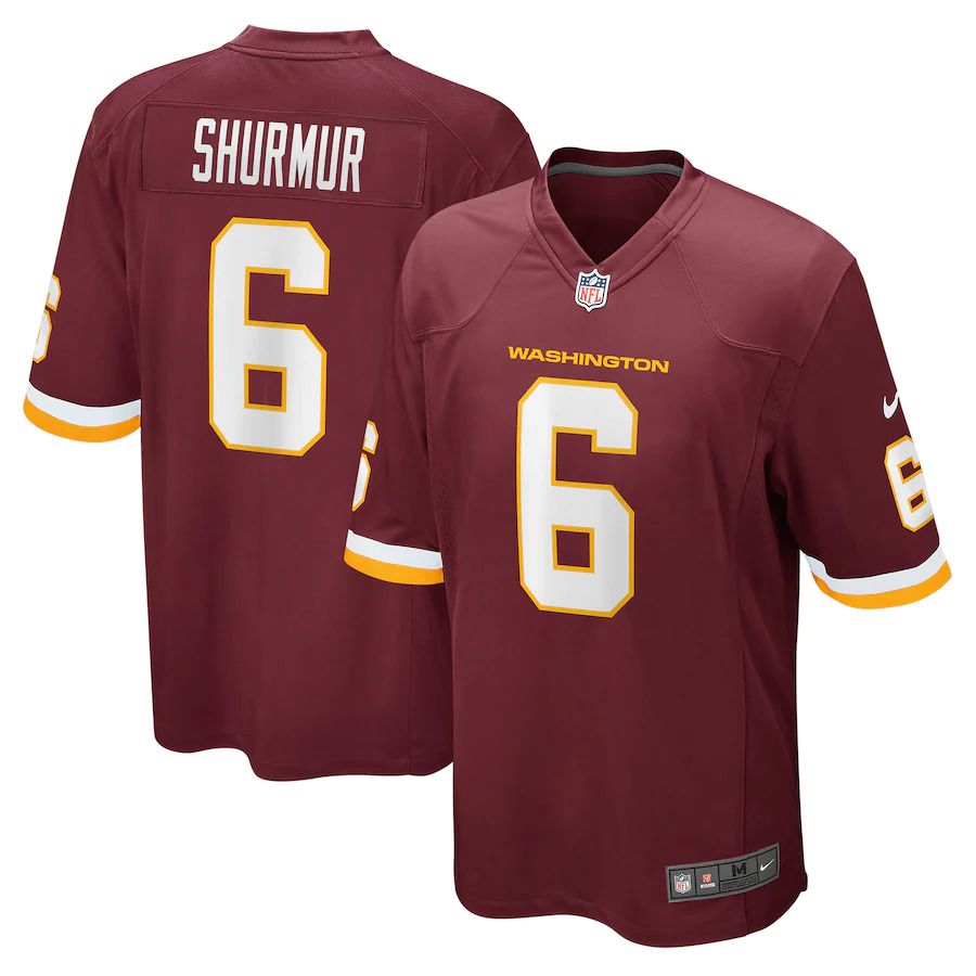 Men Washington Redskins 6 Kyle Shurmur Nike Burgundy Game NFL Jersey